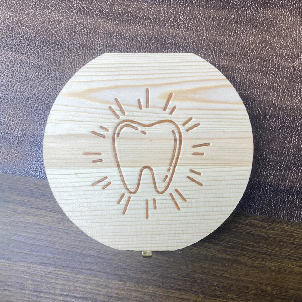 Children's Milk Tooth Keepsake Box – Baby Tooth Memento Storage Baby Tooth Keepsake Box Qme Tooth pattern