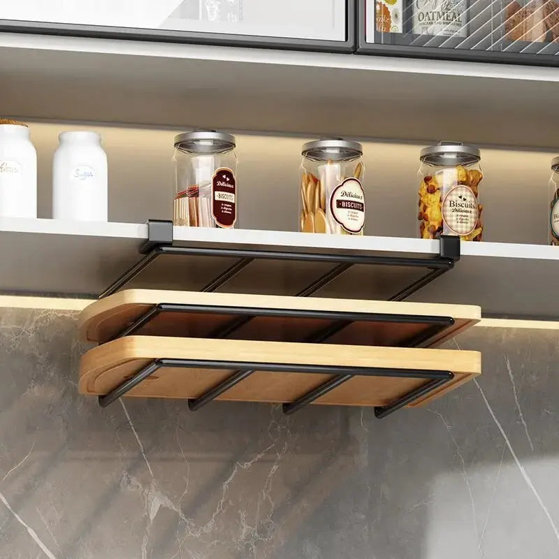 Under Cabinet Kitchen Organizer Rack – Hooks & Paper Towel Holder Cabinet Organizer Rack Qme