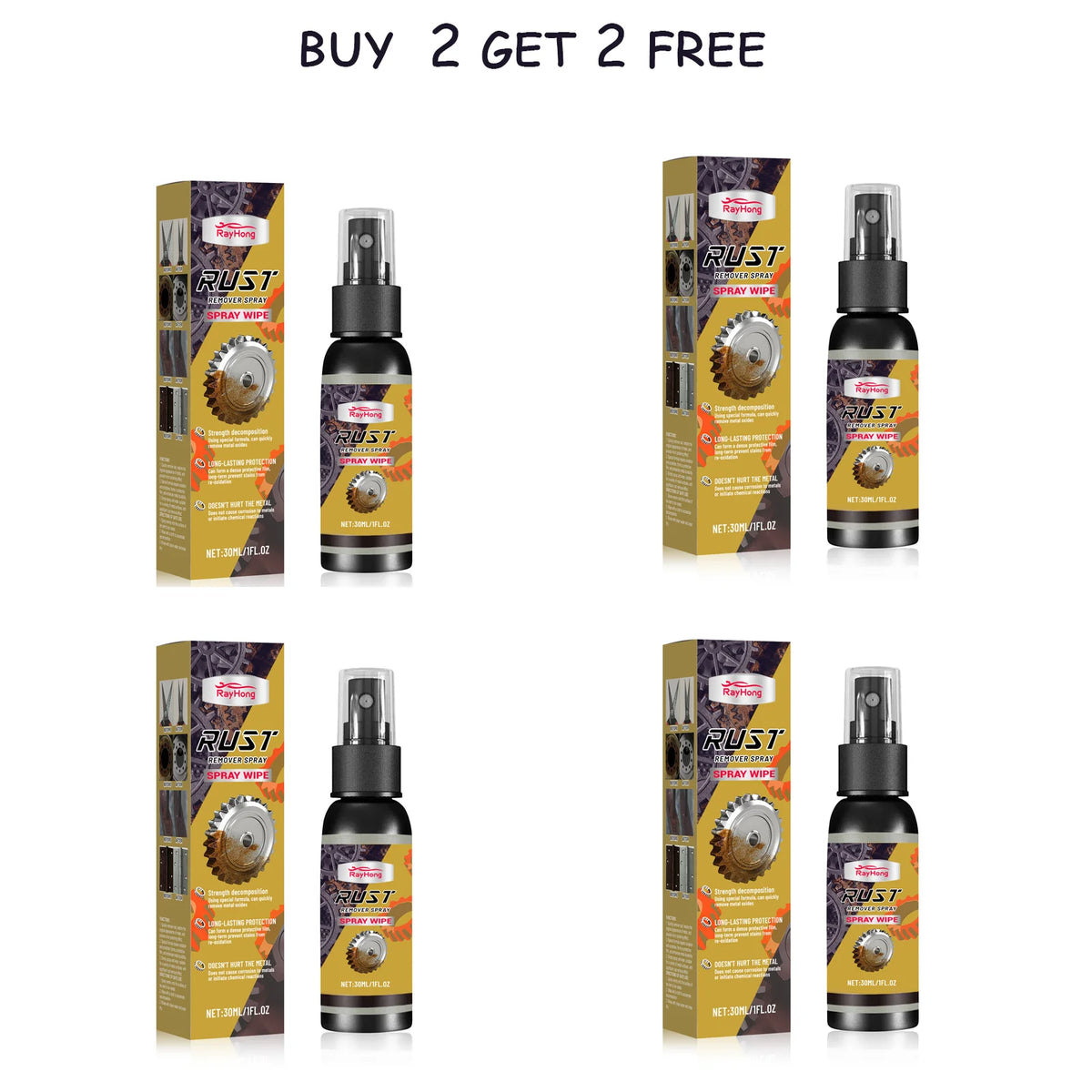 Rayhong 30ml Metal Rust Remover Spray – Car Hub Polish Metal Rust Remover Spray Qst 120ml