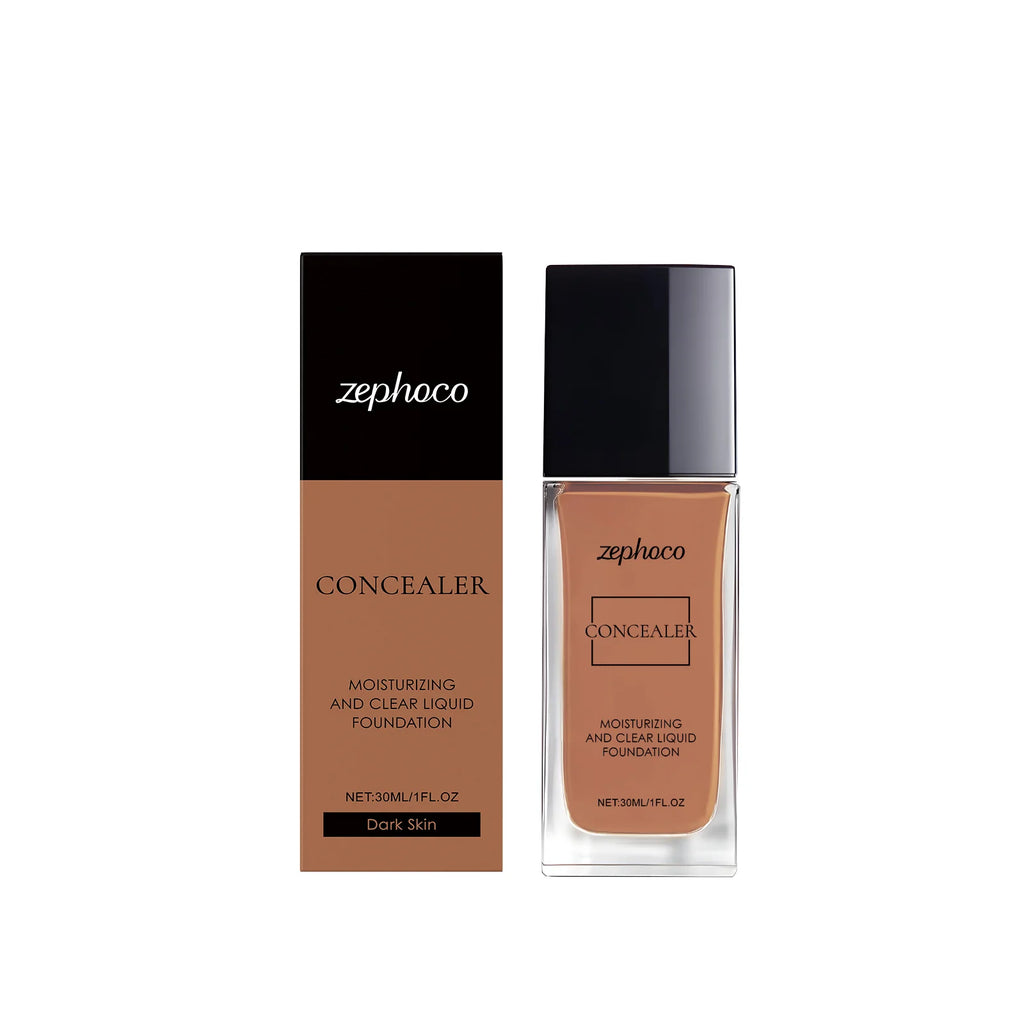 Zephoco High Coverage Matte Liquid Foundation – Hyaluronic Acid Liquid Foundation Qst Dark Skin
