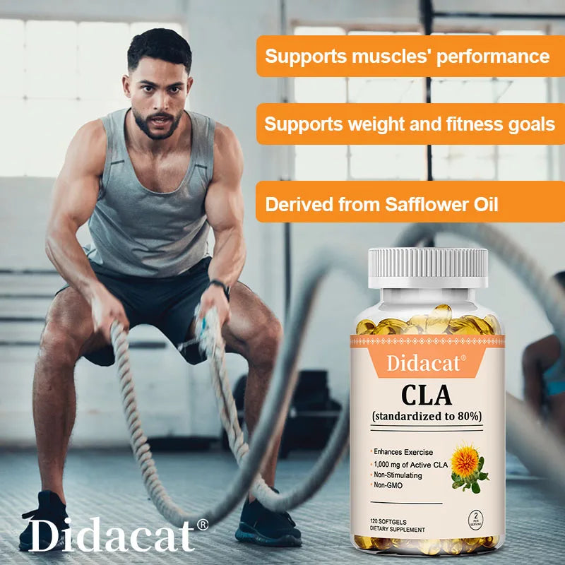 CLA Safflower Oil Softgels – Energy, Metabolism & Lean Muscle CLA Supplement Qst