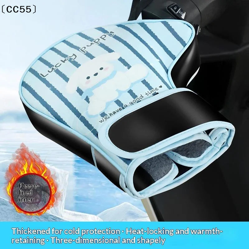 Motorcycle Handlebar Muffs – Waterproof Thermal Winter Mitts Handlebar Muffs Qst
