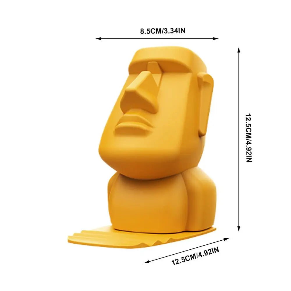 Easter Island Head Eyeglass Holder Stand | Desk Organizer Eyeglass Holder Stand Qme Yellow