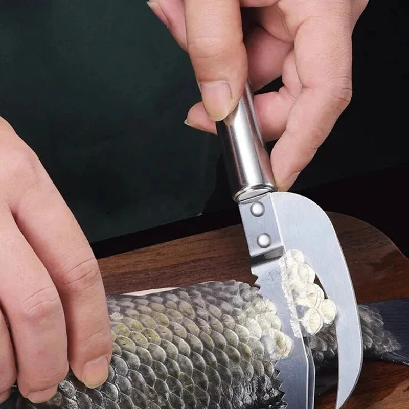 Stainless Steel Fish Scaler Knife & Boning Tool Set Fish Prep Tool Qme