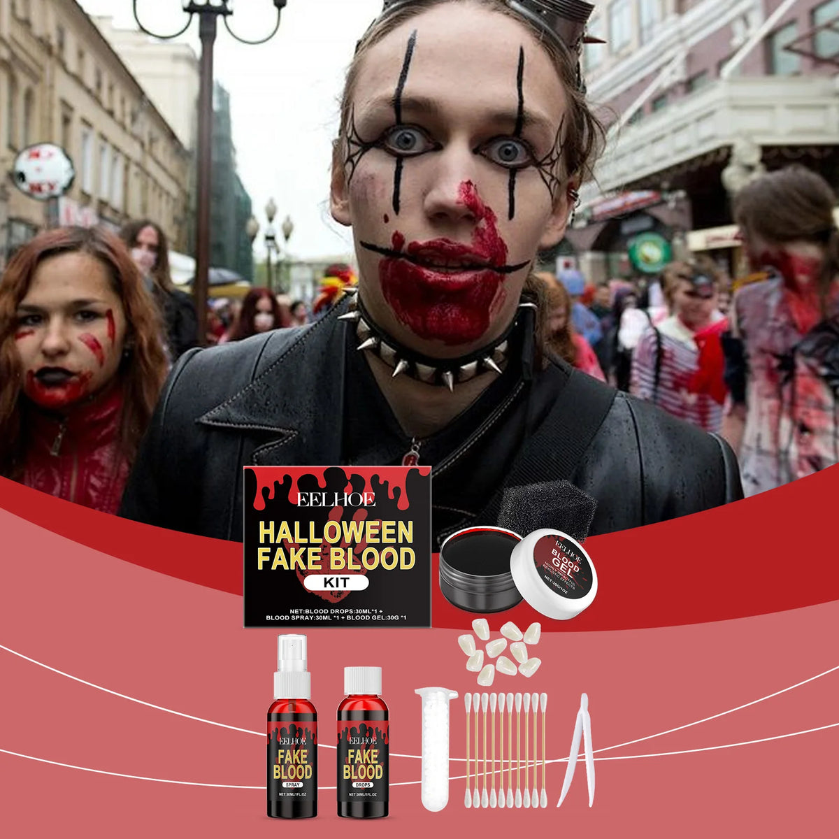 Halloween Fake Blood Set – Special Effects Body Paint Makeup Special Effects Makeup Qst