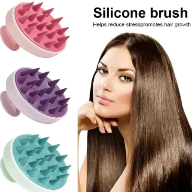 Silicone Scalp Massager Shampoo Brush – Soft Bristles Scalp Massage Brush Qme