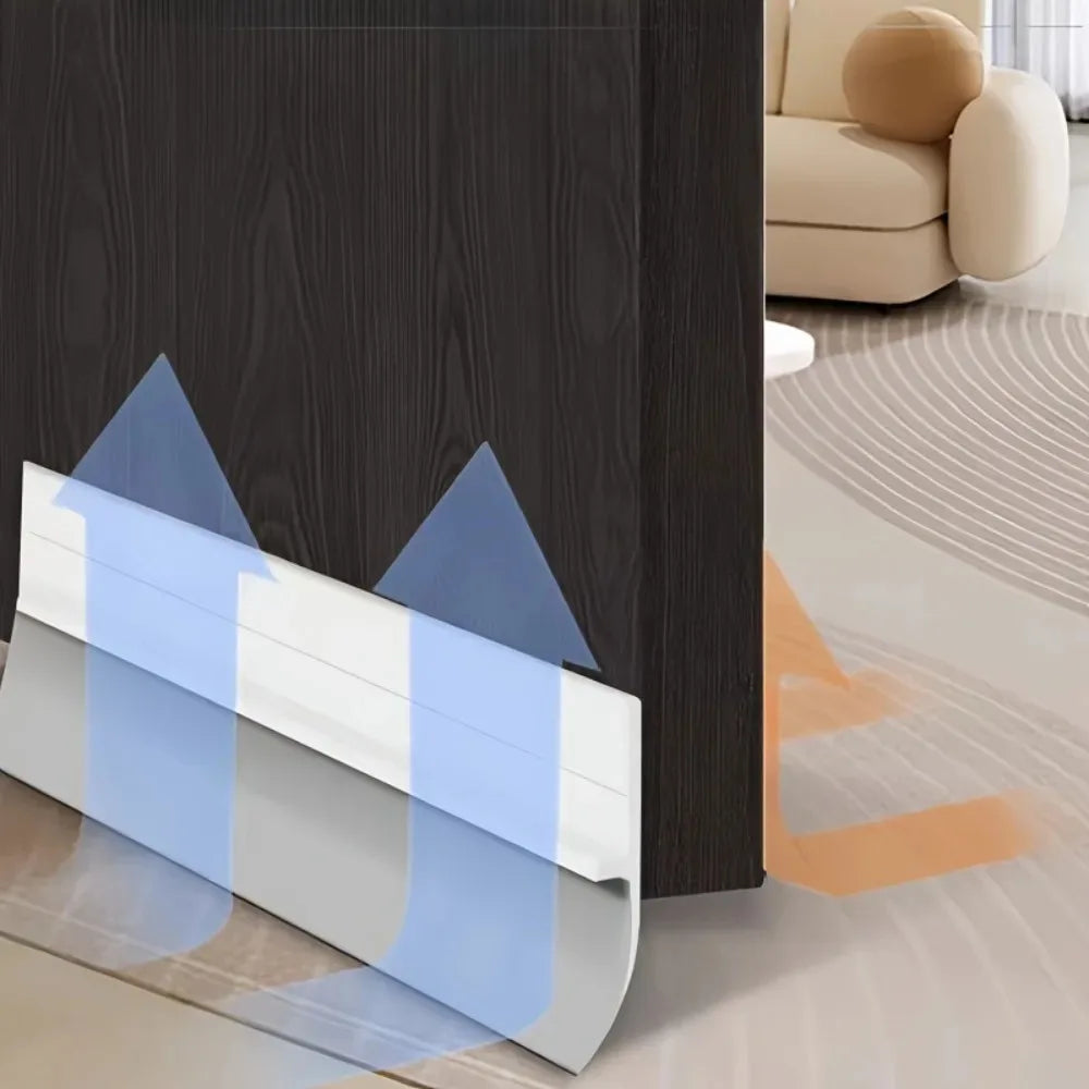 PVC Door Bottom Seal Strip Self-Adhesive Draft & Sound Guard Door Seal Strip Qme