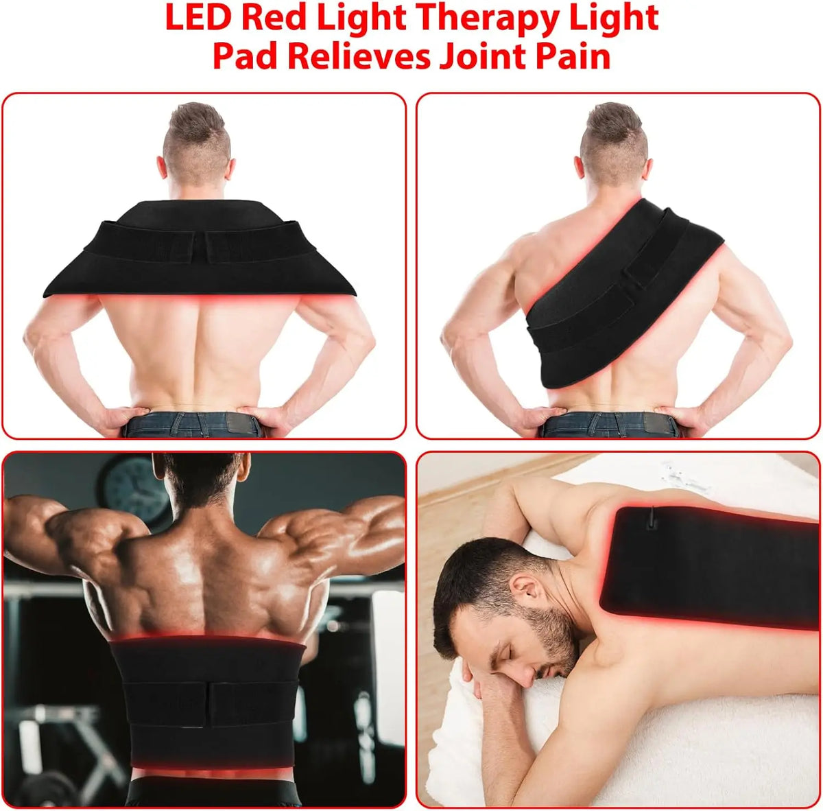 Wearable Red Light Therapy Pad 660nm 850nm – Large Wrap Belt Red Light Therapy Pad Qst