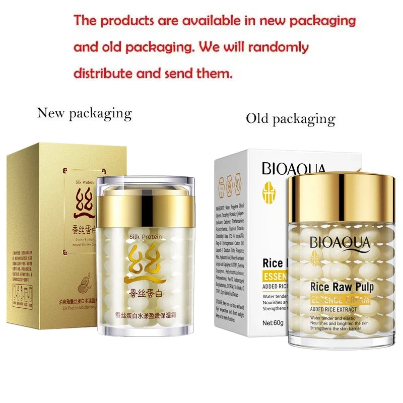 BIOAOUA Rice Moisturizing Essence Cream – Brightening & Hydrating Face Essence Cream Qme