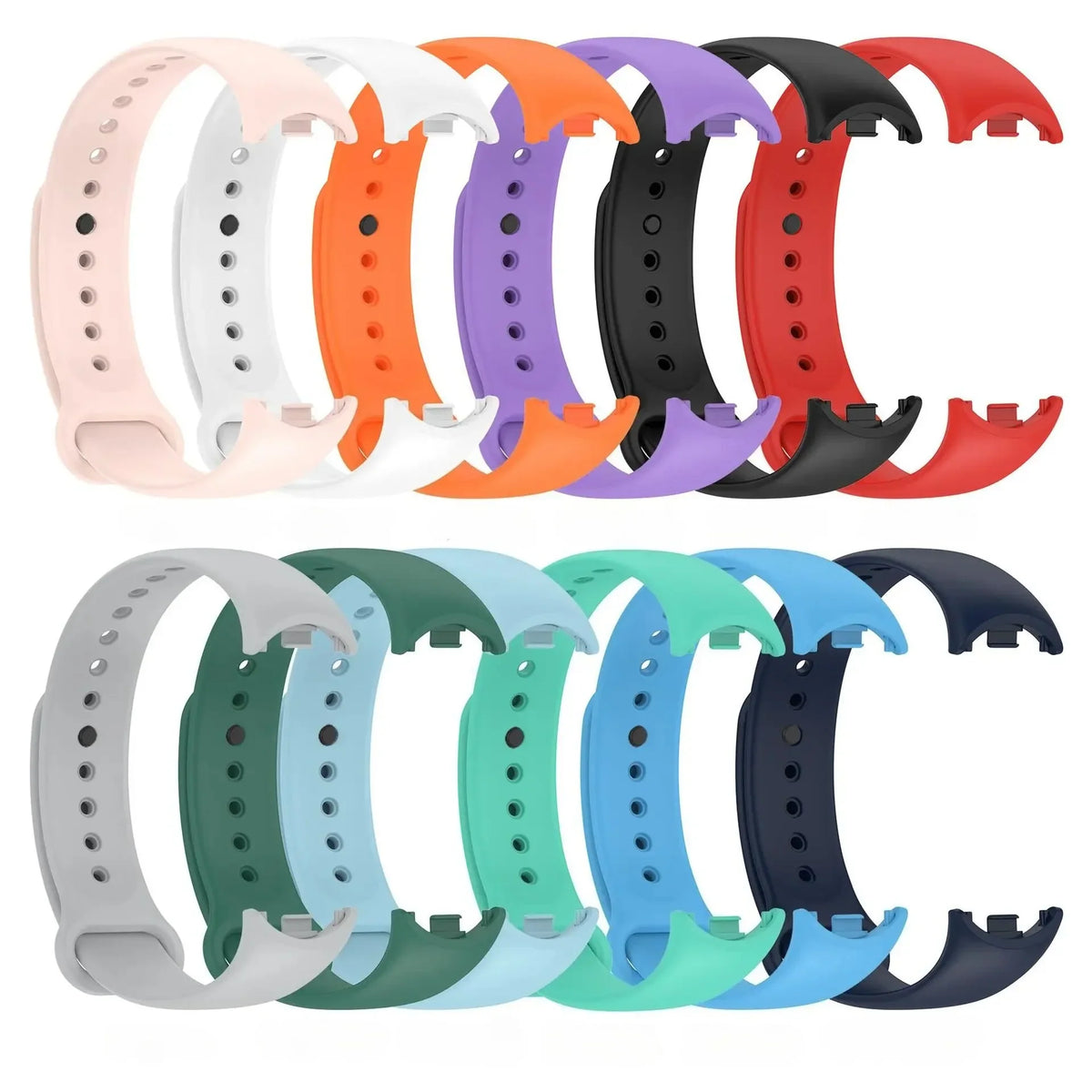 Silicone Replacement Band for Xiaomi Mi Band 3 4 5 6 7 8 Smartwatch Replacement Band Qme