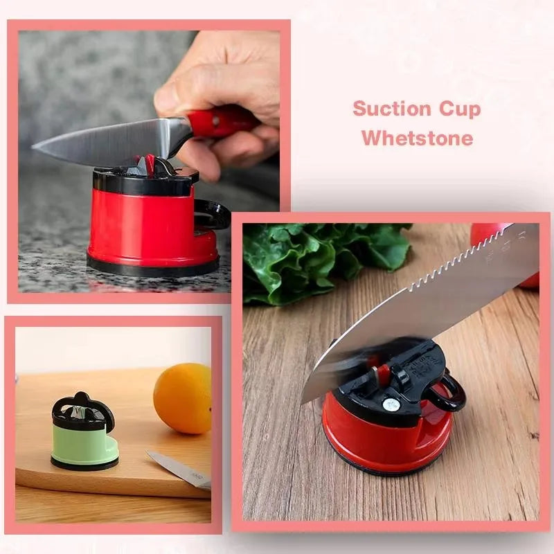 Portable Suction Cup Knife Sharpener for Kitchen & Fruit Knives Knife Sharpener Qme