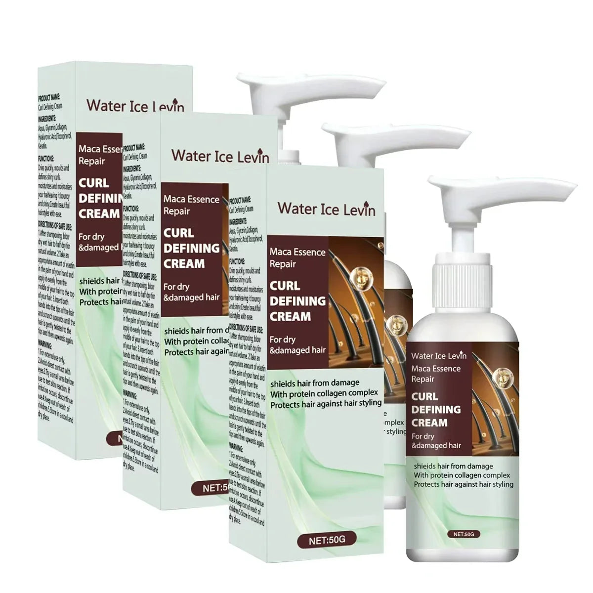 Maca Essence Curl Defining Cream – Keratin & Collagen Curl Defining Cream Qme Damage Repaired