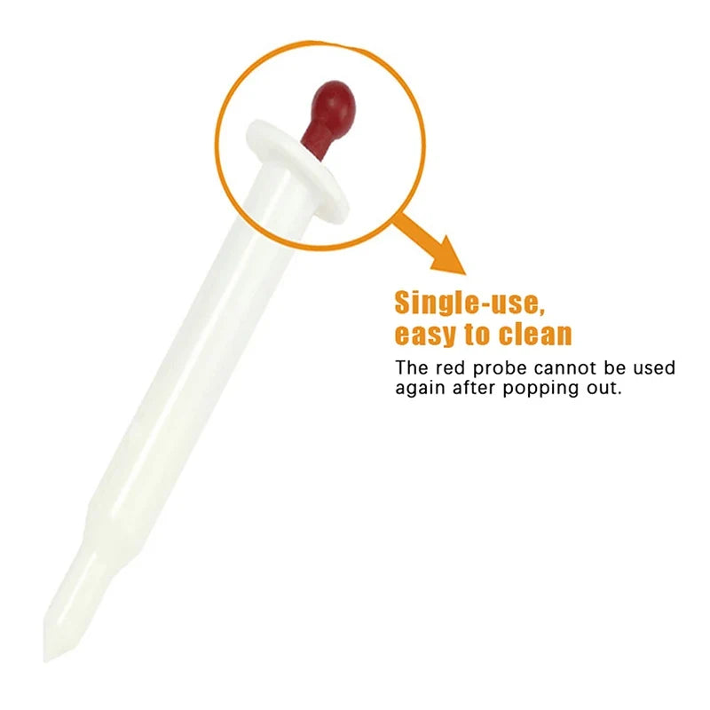 Pop-Up Meat Thermometer for Turkey, Chicken & Beef | 2–20 Pack Cooking Thermometer Qme