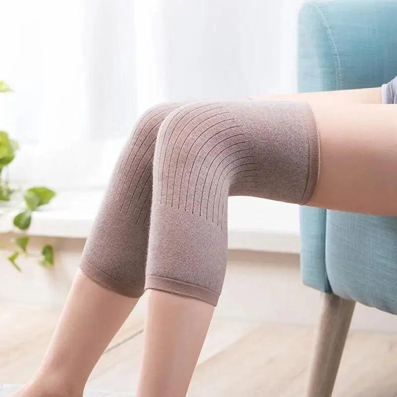 Cashmere Knee Warmers – Elastic Thermal Support Sleeves Thermal Knee Warmers Qme