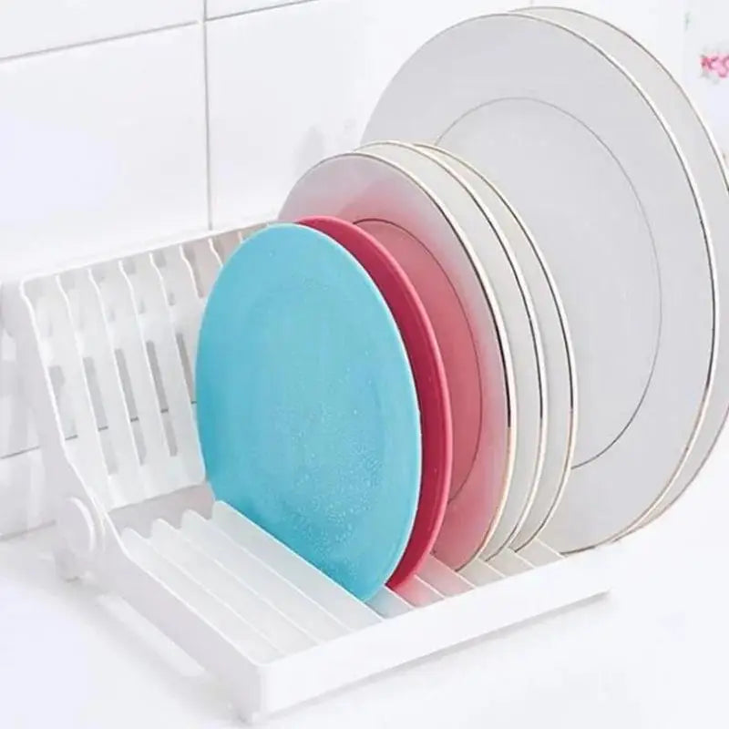 Foldable Kitchen Dish Drying Rack – Cup & Plate Storage Tray Dish Drying Rack Qme