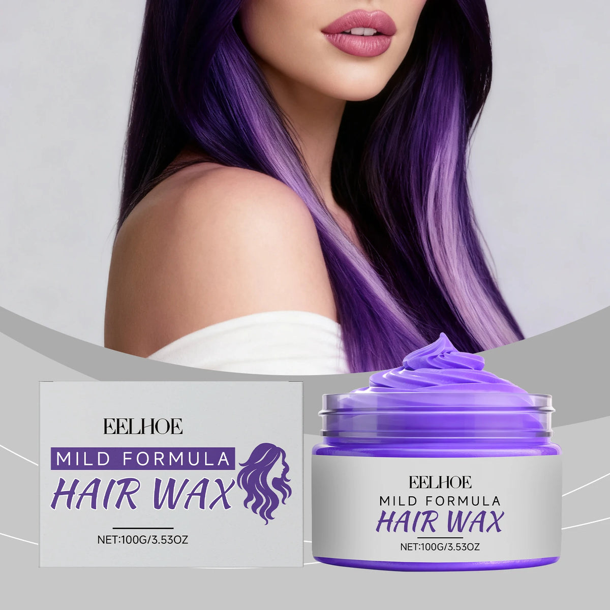 Purple Temporary Hair Color Cream – Matte Pomade for Men & Women Hair Color Pomade Qst