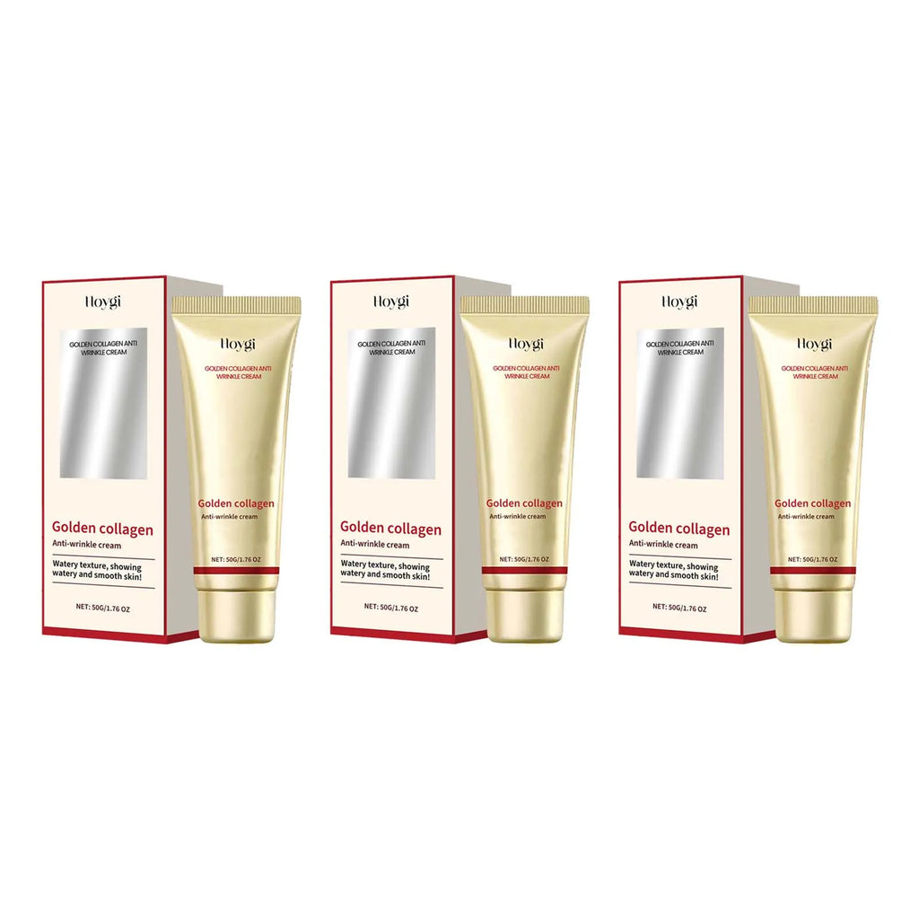 24K Gold Collagen Face Cream – Firming & Anti-Wrinkle Gold Collagen Face Cream Qme 3 x 50g boxed