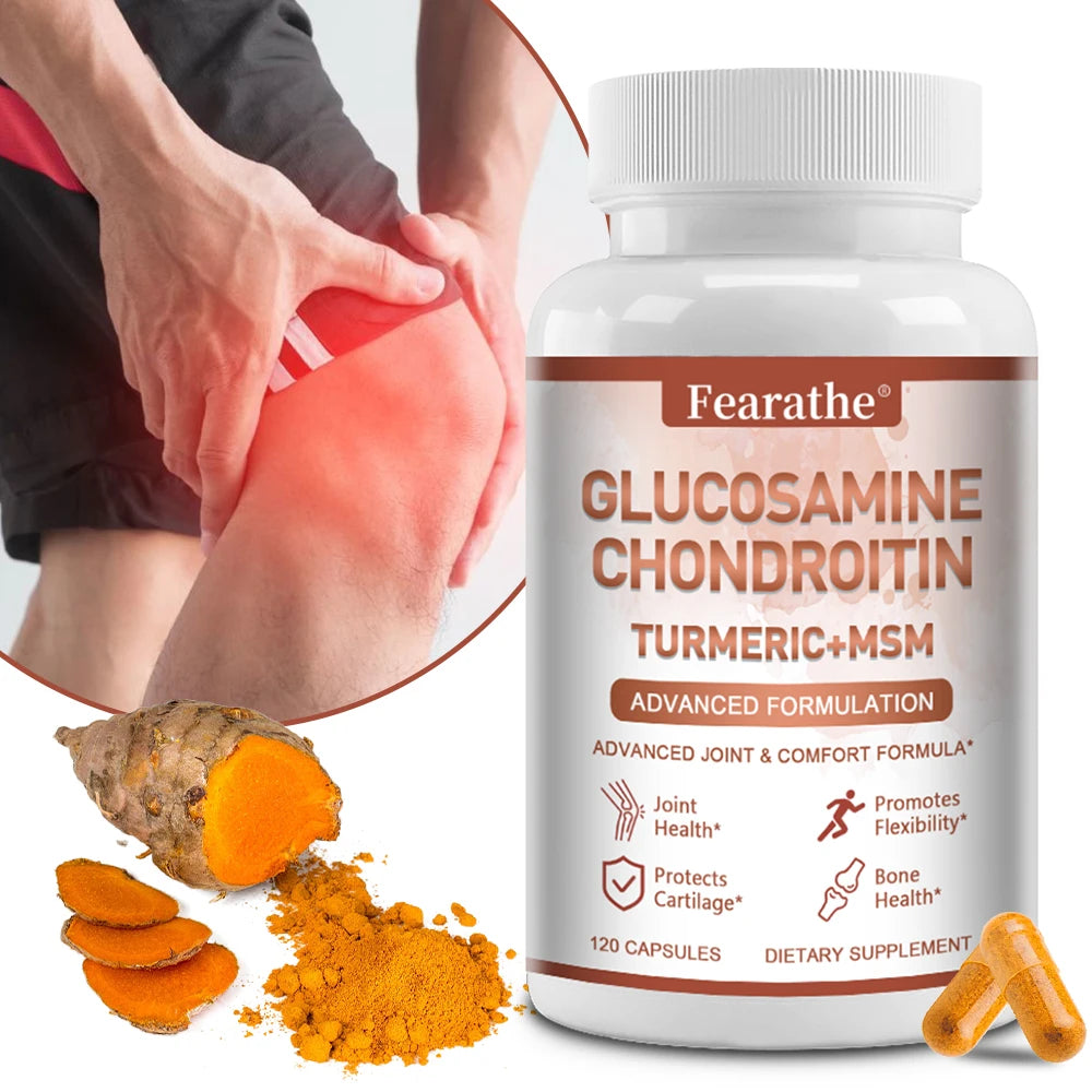 Glucosamine Chondroitin MSM Capsules – Joint & Cartilage Support Joint Wellness Supplement Qst