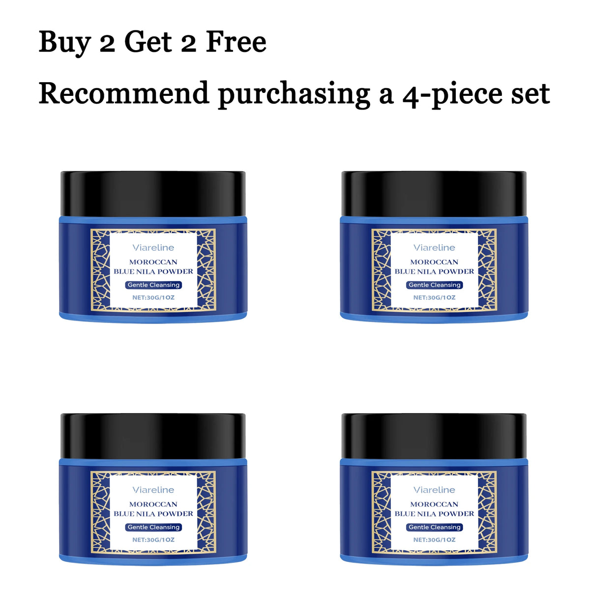VIARELINE Blue Peel Mask Powder 30g – Moisturizing Oil Control Peel Mask Powder Qst 4 pcs