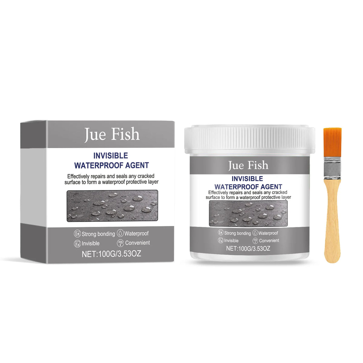 Waterproof Liquid Sealant Coating with Brush – 100g Clear Waterproof Sealant Qst 1 set