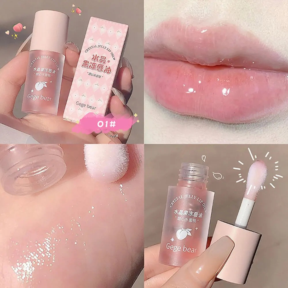Crystal Jelly Fruit Lip Oil – Peach, Grape & Avocado Lip Oil Qme