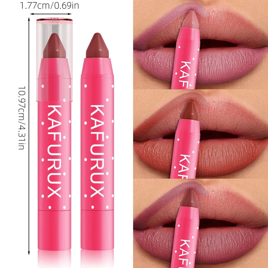 15-Color Waterproof Matte Lip Liner Pencil & Tint | Qme Lip Liner Pencil Qme