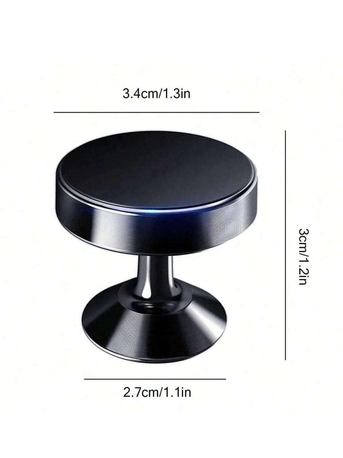 360° Magnetic Car Phone Holder Dashboard Mount | Universal Car Phone Mount Qme black