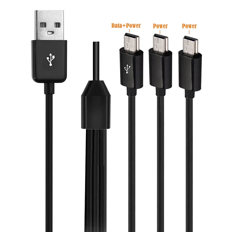 1M USB to 3x Mini USB 5-Pin Y Splitter Charging & Data Cable USB Splitter Cable Qme