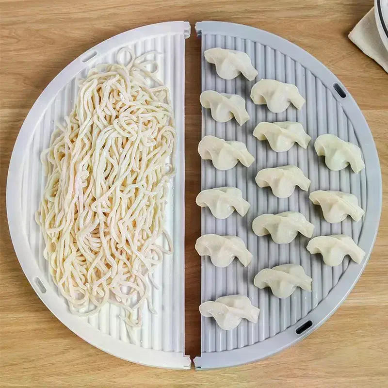 Foldable Non-Stick Dumpling Drying Tray – Stackable Food Prep Mat Food Prep Tray Qme