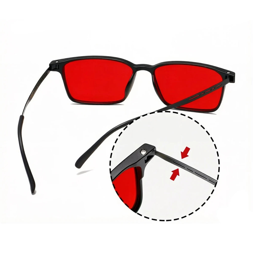 VOPHA Blue Light Blocking Glasses Rectangle Frame – Red S69 Blue Light Glasses Qst