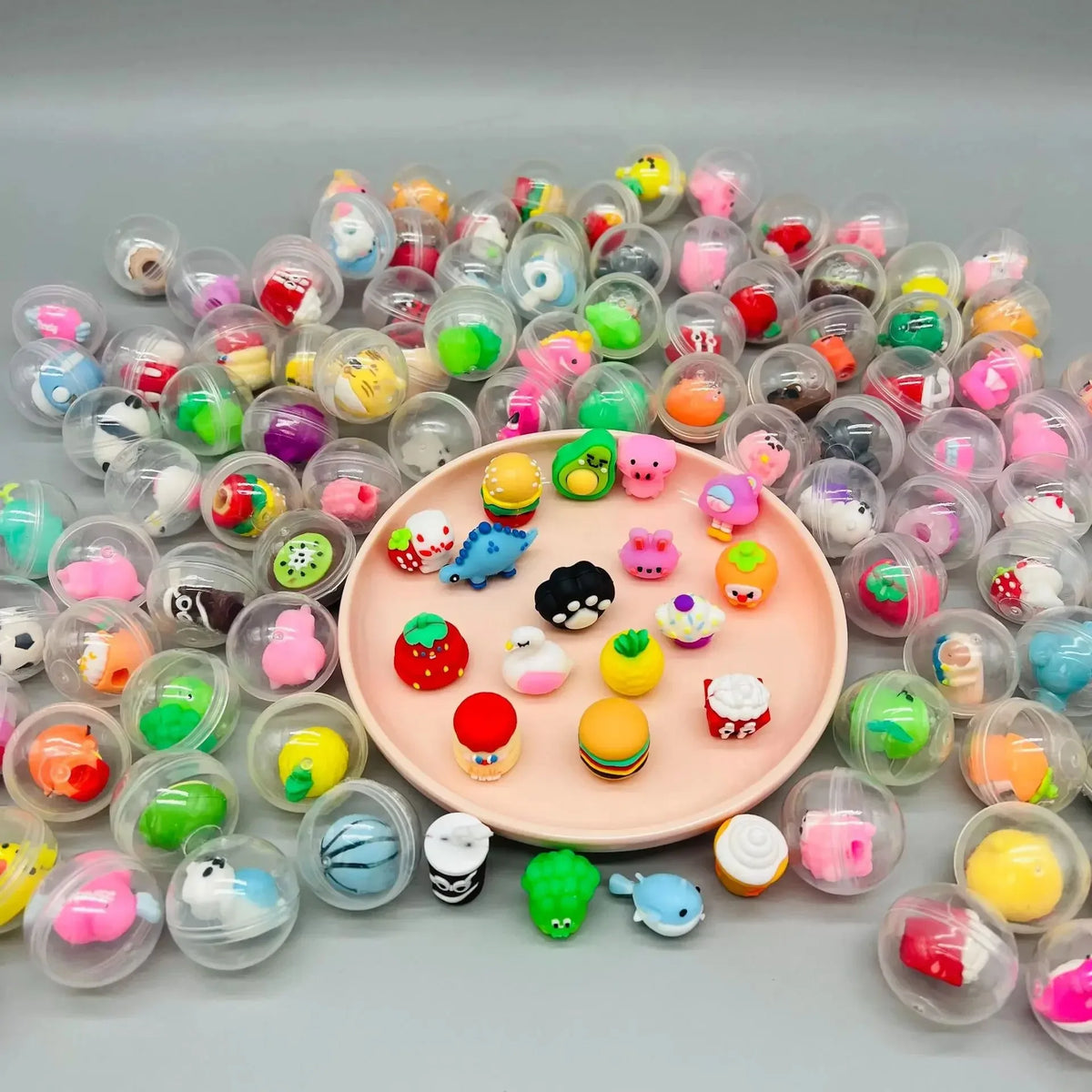 32mm Transparent Twisted Egg Capsules for Mini Claw Machine Claw Machine Capsules Qme