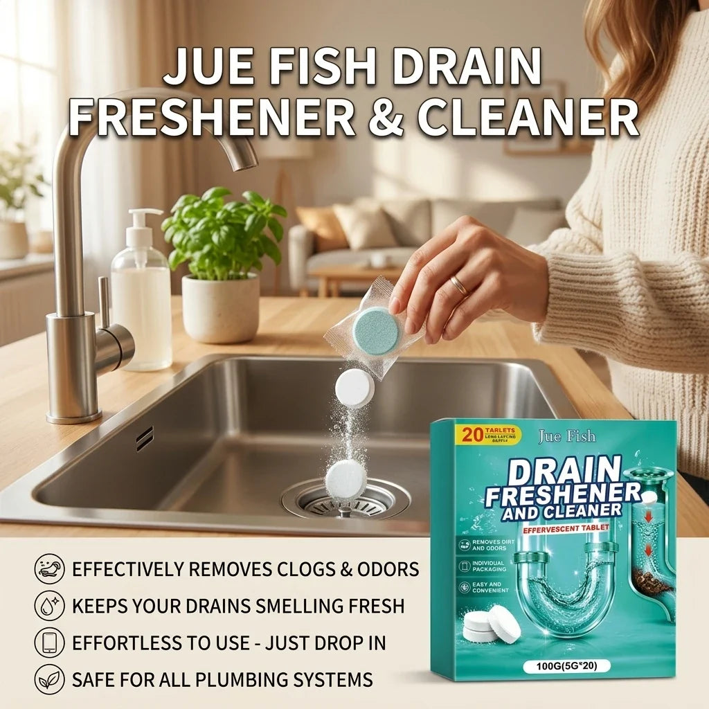 Sink Drain Cleaning Tablets – Remove Grease & Food Residue Drain Cleaning Tablets Qme