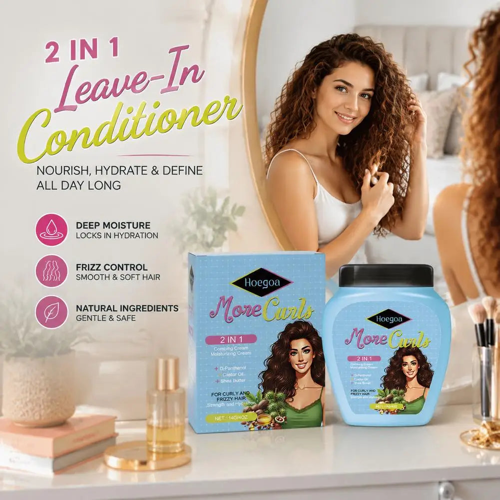 Leave-In Conditioner for Curly & Dry Hair | Hydrates & Smooths Leave-In Conditioner Qme
