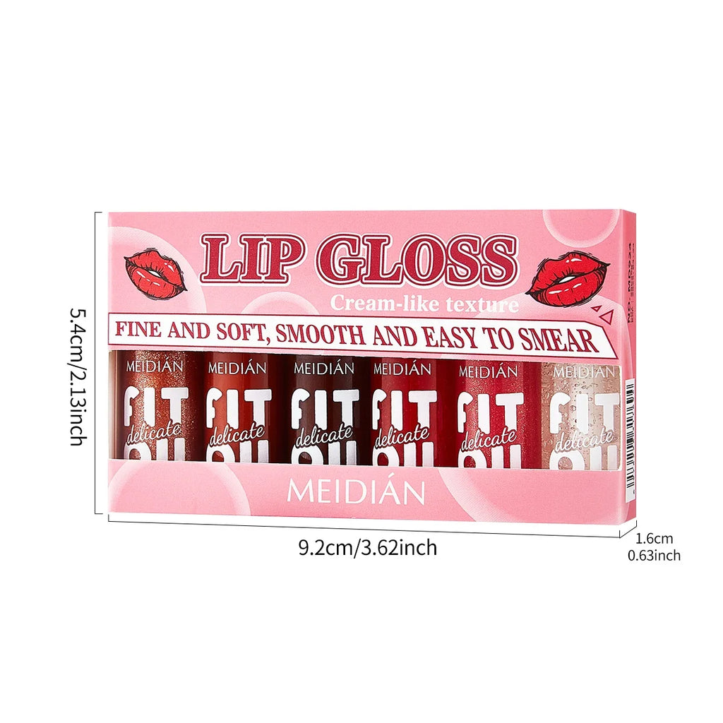 6-Pack Berry Lip Oil Set – Moisturizing, Brightening & Waterproof Tinted Lip Oil Set Qme