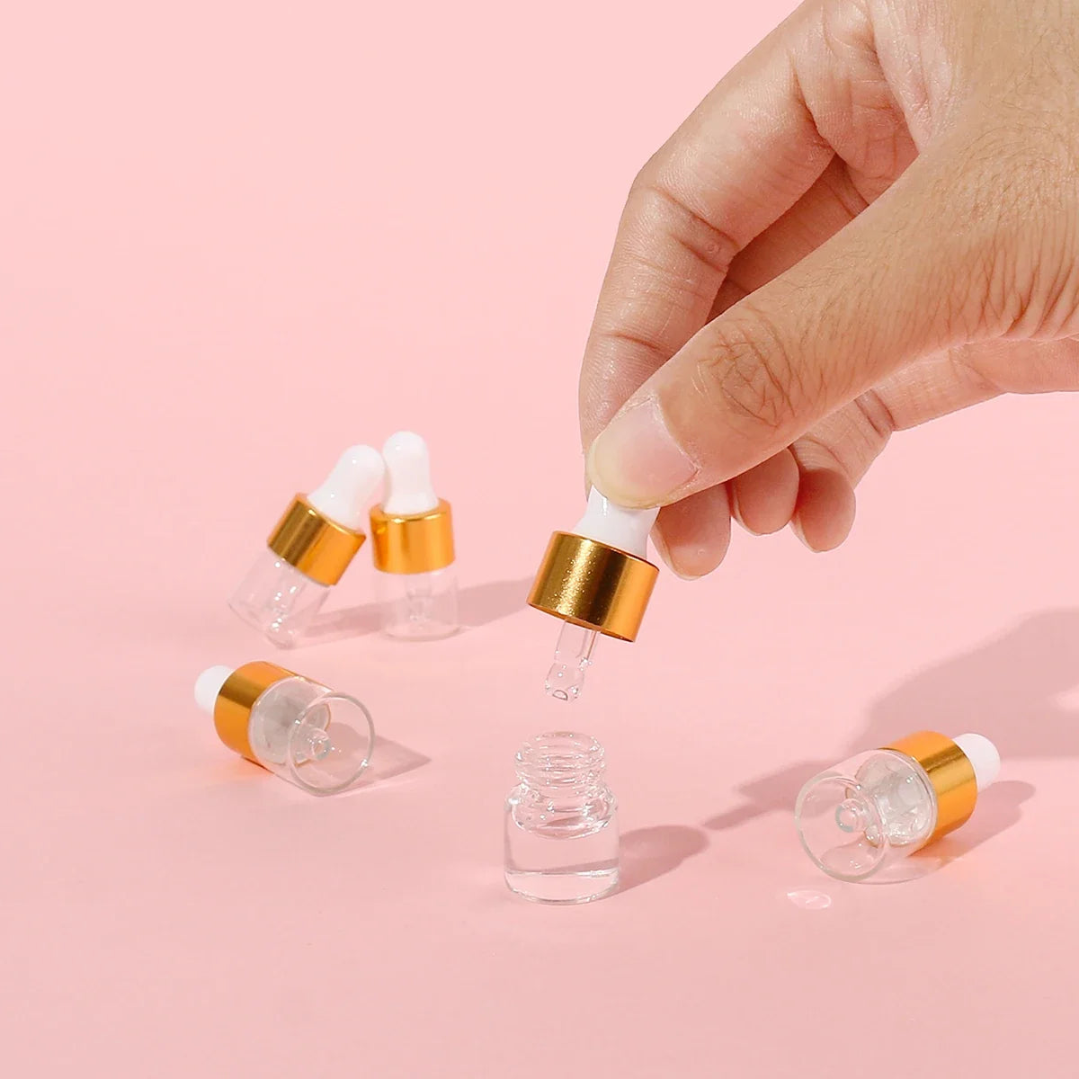 Clear 1ml Mini Glass Dropper Bottles – 50pk Essential Oil Vials Glass Dropper Bottles Qme