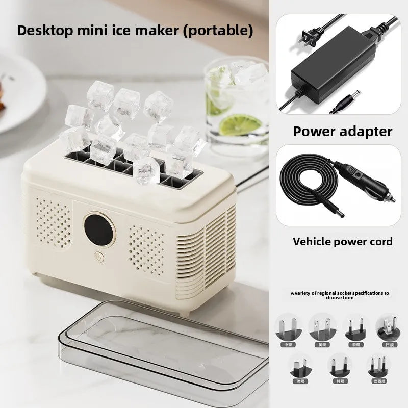 HAOYUNMA 150W Portable Ice Maker – Countertop Quick-Freeze Machine Portable Ice Maker Qst Car wiring US