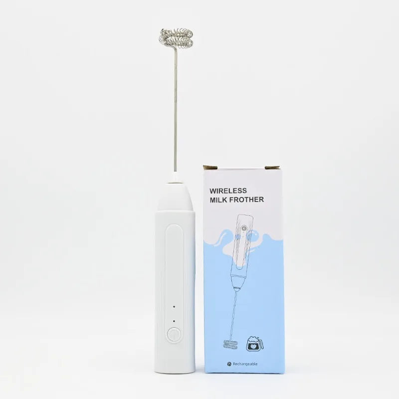 ZARTSEN USB Rechargeable Mini Milk Frother – 3-Speed Foam Maker Milk Frother Qst D02 White