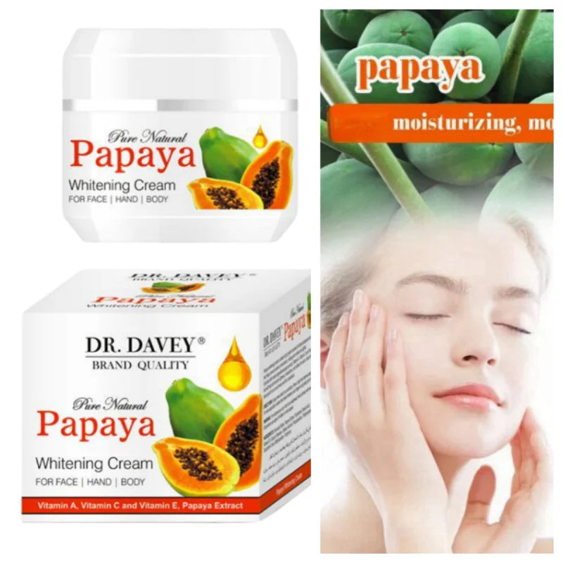 DR.DAVEY Papaya Moisturizing Face Cream – Nourishing Lotion Facial Moisturizer Cream Qst