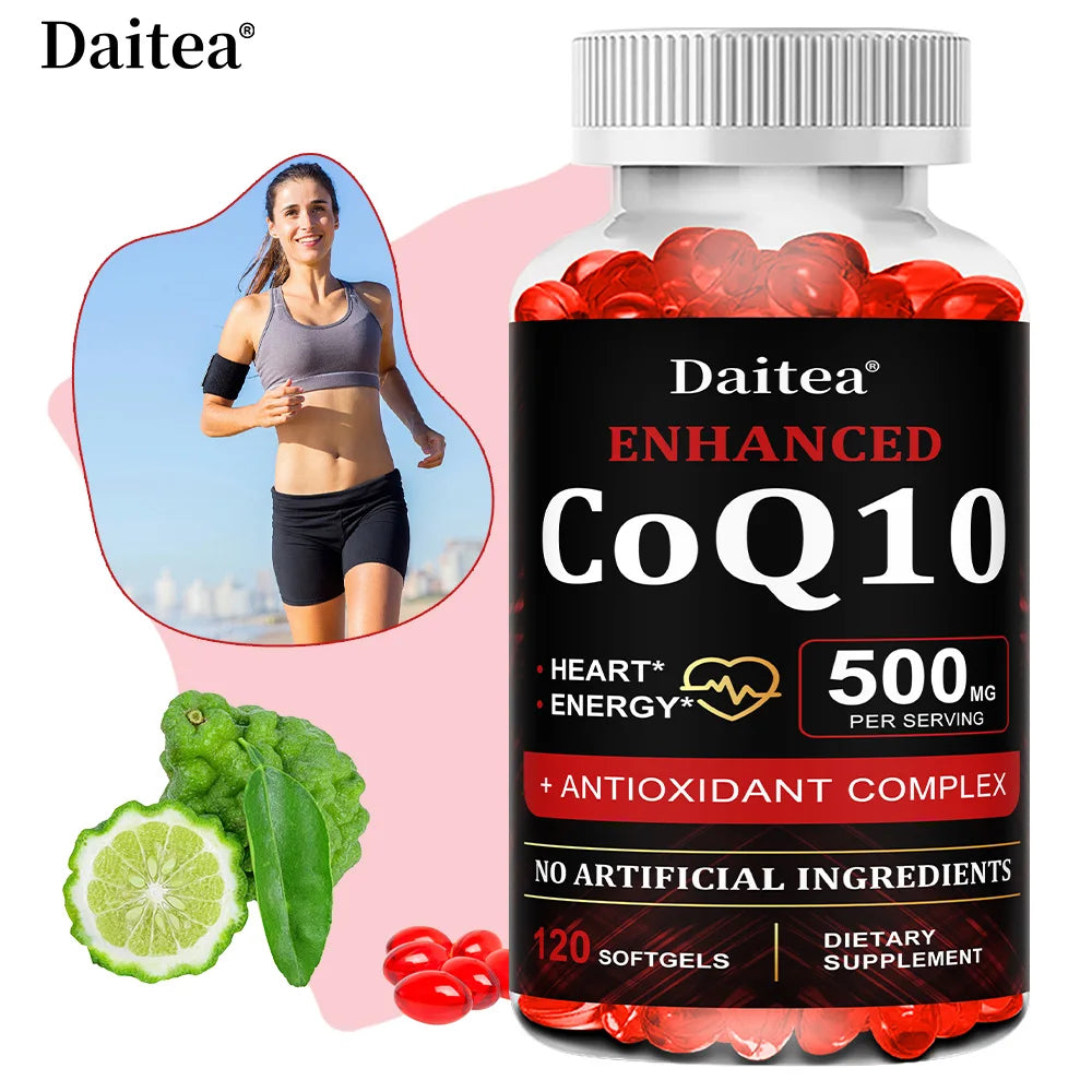 ZENVITALIZE CoQ10 500mg High Absorption Supplement Capsules CoQ10 Supplement Qst
