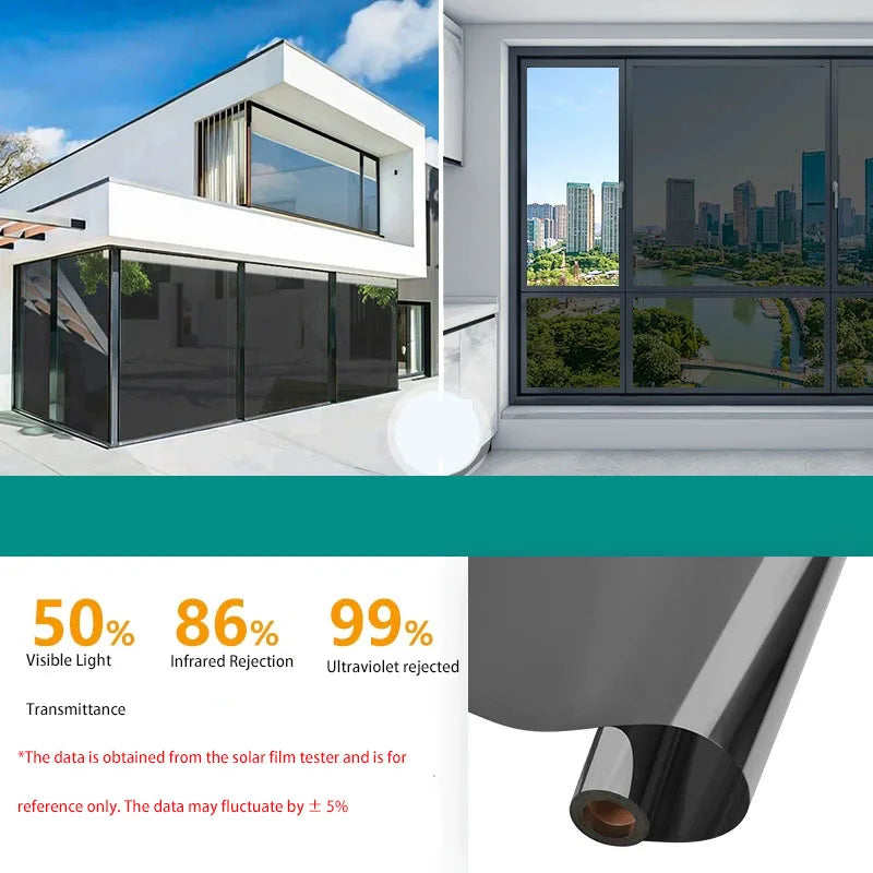 Privacy One-Way Mirror Window Film – Insulating Glass Tint Privacy Window Film Qme G 50x500cm