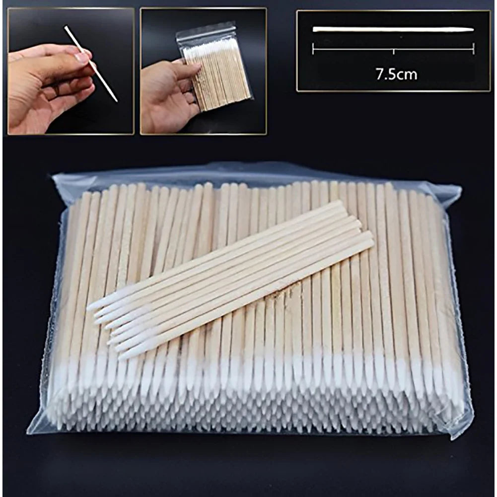 Disposable Microblading Cotton Swabs 300pcs – Makeup Applicator Disposable Makeup Applicator Qme