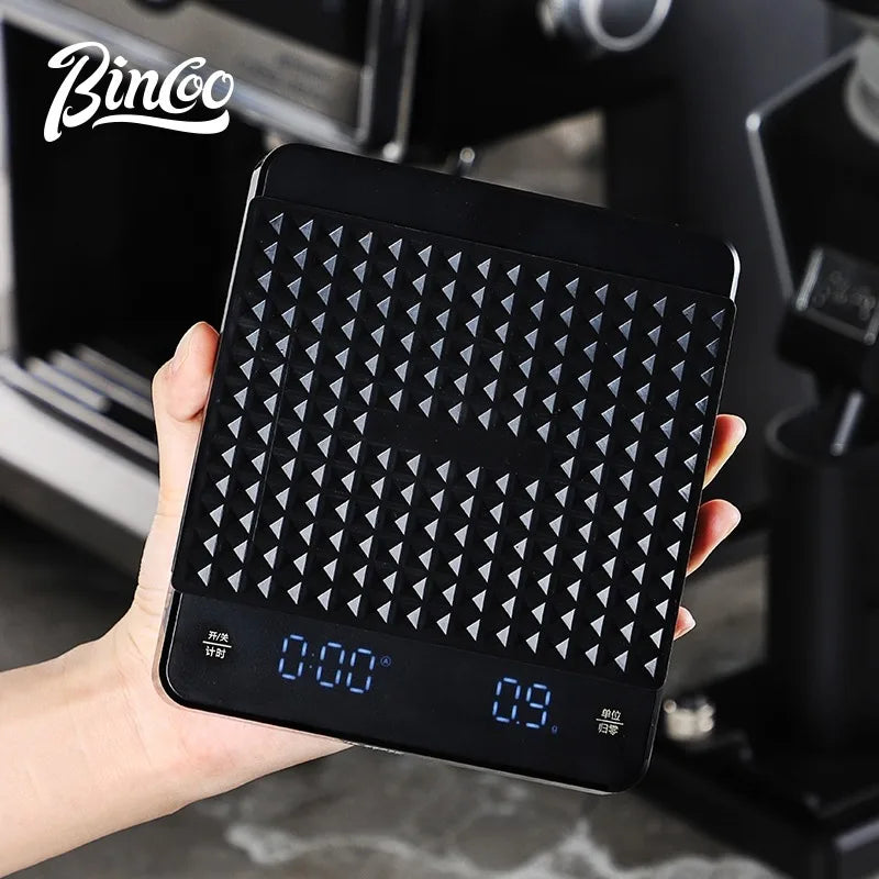 BINCOO Coffee Scale with Timer & Tempered Glass | Barista Coffee Kitchen Scale Qst