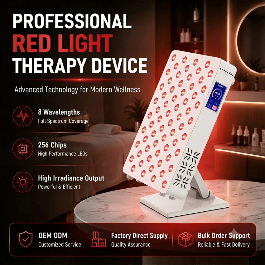 Suyzeko 64 LED Red Light Therapy Panel 200W | 8 Wavelengths Light Therapy Panel Qst