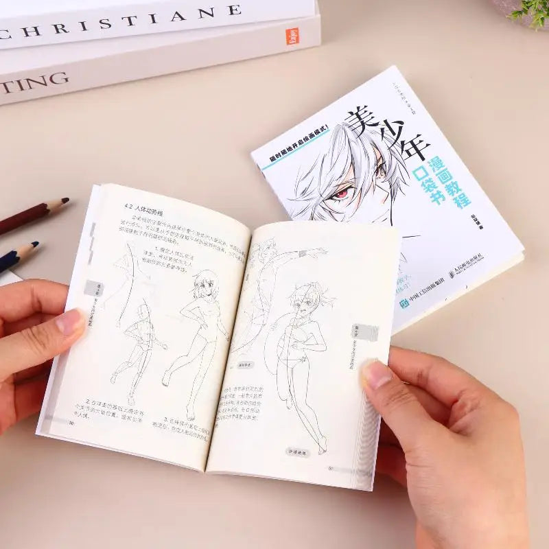 Manga Drawing Tutorial Pocket Book – Portable Anime Art Guide Drawing Tutorial Book Qme