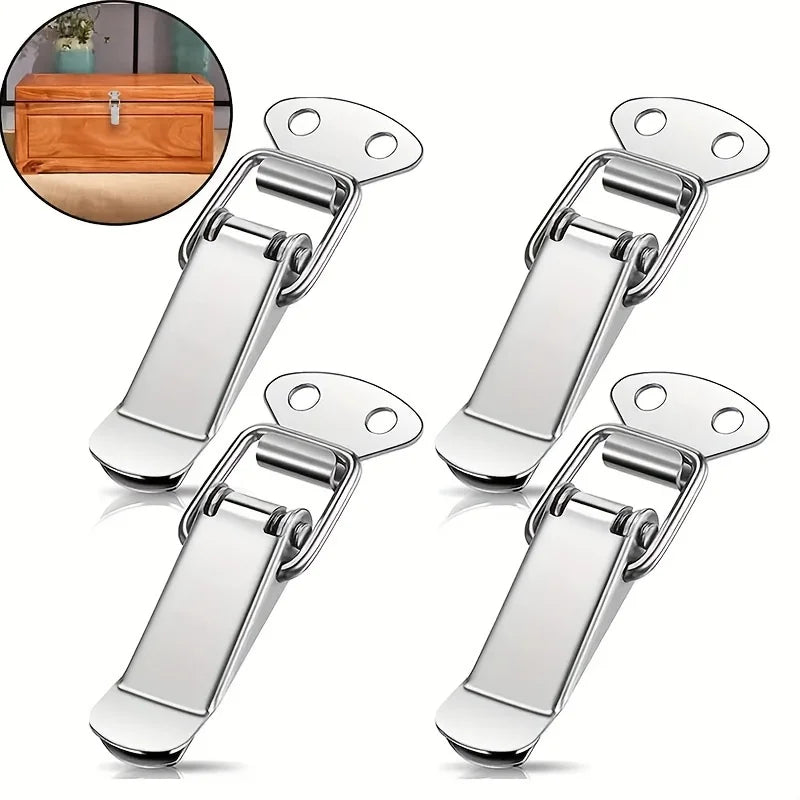 4-Piece Spring Rod Latch Clip Toggle Catch Lock Set Toggle Latch Catch Qme