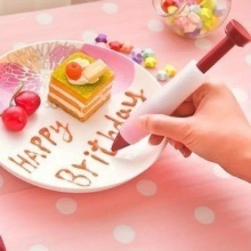 Silicone Food Writing Pen – Chocolate & Cake Decorating Tool Cake Decorating Pen Qme