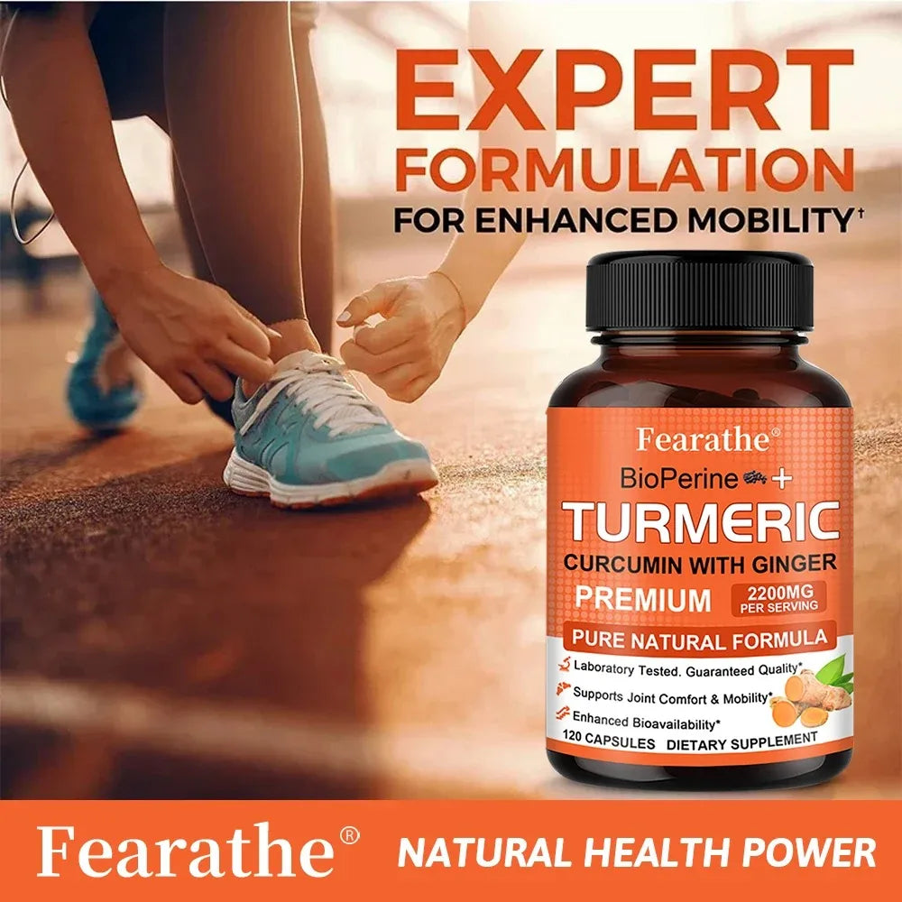 Turmeric Ginger Supplement BioPerine 2000mg – Vegan, Non-GMO Herbal Supplement Qst