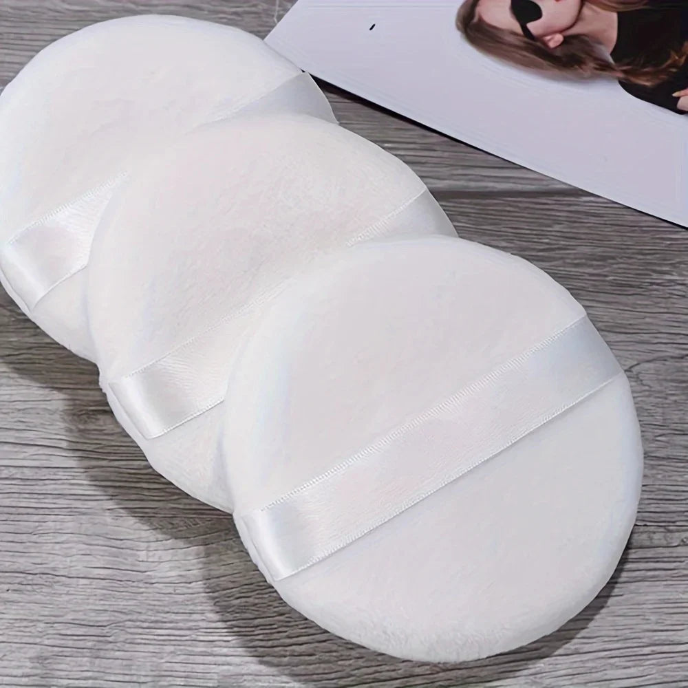 Extra-Large Satin Handle Facial & Body Makeup Sponge Pads Makeup Sponge Pads Qme