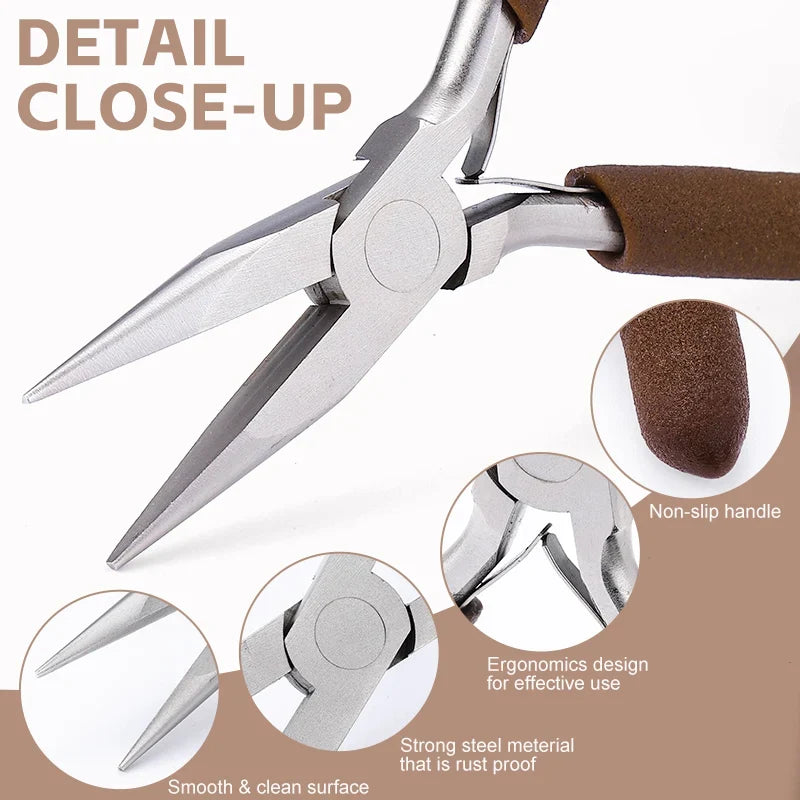 Professional Jewelry Making Pliers – Needle Nose & Round Wire Jewelry Making Pliers Qme