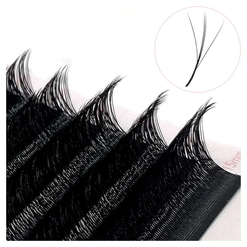 NATUHANA 3D W-Shape Premade Volume Fan Eyelash Extensions Premade Volume Lashes Qme